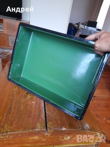 Стара емайлирана тава,тепсия #5, снимка 5 - Други ценни предмети - 52080329