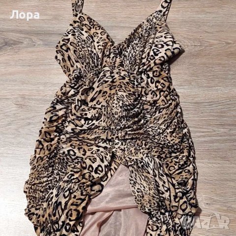 Дамска тигрова рокля, снимка 2 - Рокли - 48436049