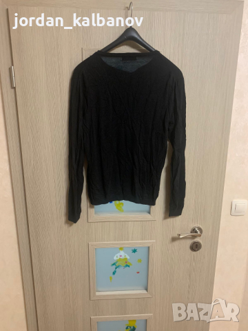 Мъжка черна супер готина блуза тип пуловер само за 10лв. Zara Man, снимка 2 - Блузи - 44627804