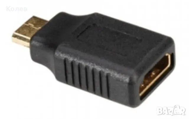 Преходник, Адаптер от HDMI Mini M към HDMI F, снимка 1 - Кабели и адаптери - 48254126