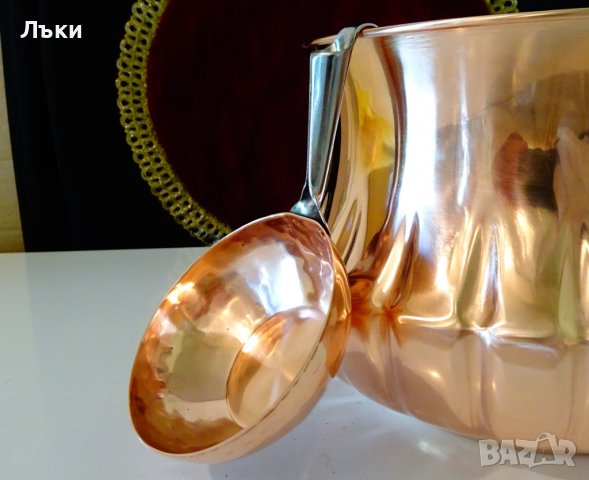 Меден черпак ръчно кован. , снимка 3 - Антикварни и старинни предмети - 36914776