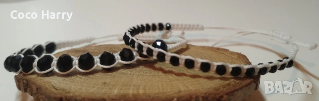 Гривни,ръчно изработени,фасетирани стъклени мъниста, снимка 4 - Гривни - 53012103