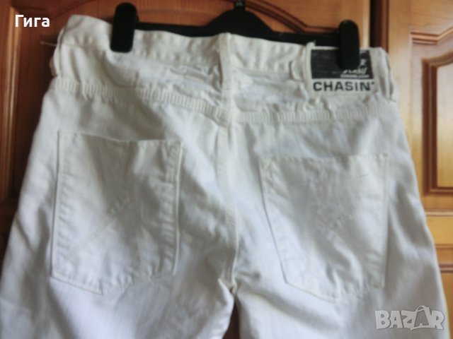 Бели мъжки дънки CHASIN W32 L34, снимка 6 - Дънки - 37452683