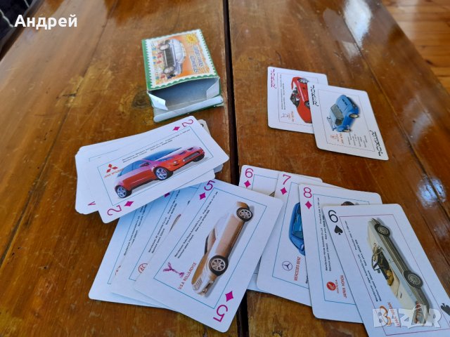Стари карти за игра с коли, снимка 2 - Други ценни предмети - 37156465