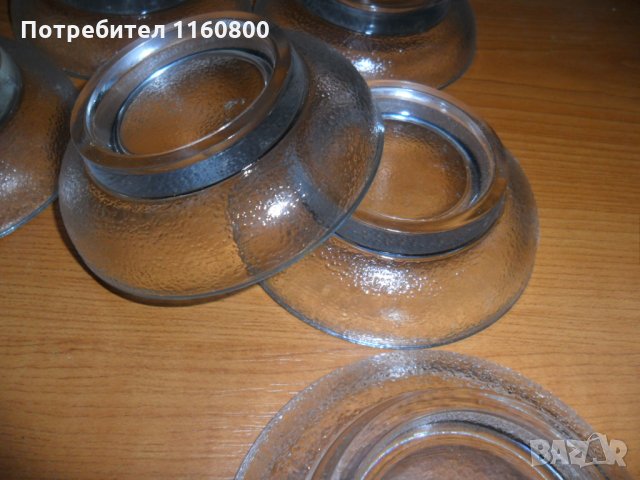 Стъклени чинийки 6 бр, снимка 4 - Чинии - 34231152