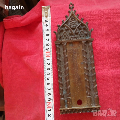 Бронзова пластика. Реомюр. Термометър., снимка 2 - Декорация за дома - 52384957