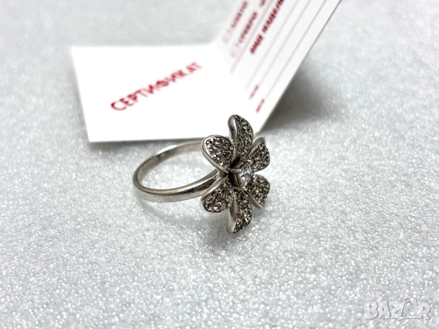 Дамски Сребърен Пръстен (проба 925)- 5,97 грама, снимка 3 - Пръстени - 52573180