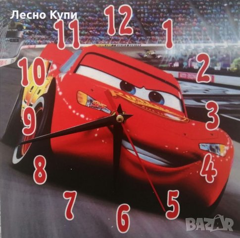 Детски стенни часовници. Маккуин светкавицата и Елза и Ана от Замръзналото кралство. Размери 20 ст