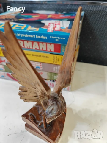 Дървена статуетка Орел и змия, снимка 6 - Статуетки - 50859894