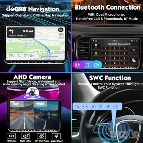 Мултимедия Android 12 за VW, Skoda и Seat с 9-инчов екран, GPS и камера, снимка 5 - Аксесоари и консумативи - 55945969