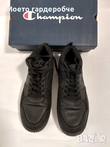 Мъжки кожени маратонки на Champion номер 43, снимка 2 - Маратонки - 53880789