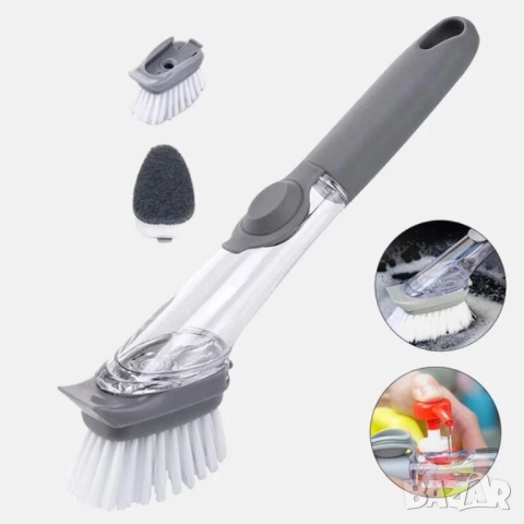 Четка за съдове с дозатор, снимка 4 - Аксесоари за кухня - 51629309