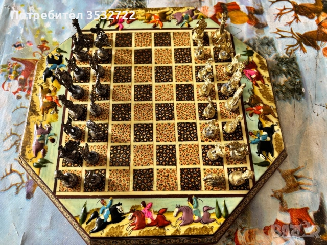 Ретро шах с метални фигури , снимка 3 - Антикварни и старинни предмети - 51626880