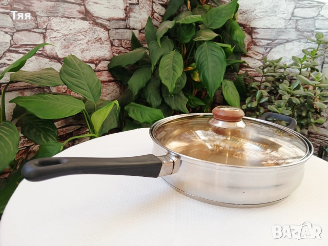 Голям тиган неръждаем, снимка 7 - Съдове за готвене - 52256459