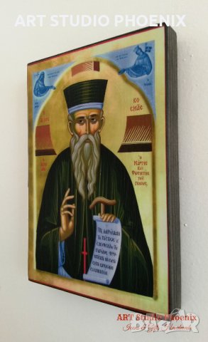 Икона на Свети Козма Етолийски ikona Sveti Kozma Etoliiski, снимка 3 - Икони - 16624130