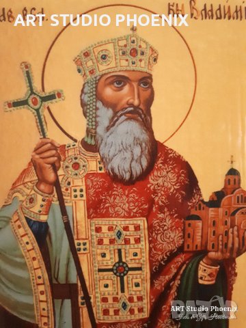 Икона на Свети княз Владимир ikona sveti kniaz vladimir, снимка 2 - Икони - 22103186