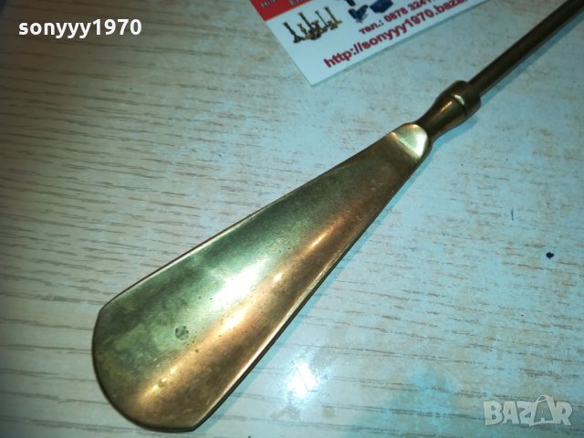 обувалка-мед/месинг-35см-антик внос белгия 0902211841, снимка 18 - Колекции - 31748436