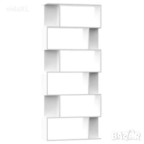 vidaXL Библиотека/разделител за стая бяла 80x24x192 см инженерно дърво