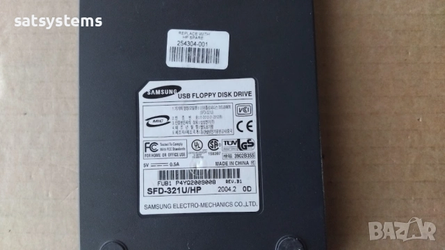  USB 2.0 Floppy Disk Drive Samsung SFD-321U/HP REV.B1, снимка 6 - Други - 52258096