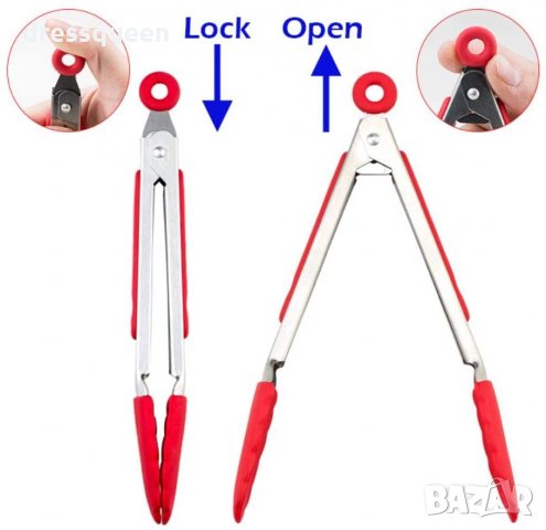 2765 Готварска щипка силиконова, снимка 4 - Други стоки за дома - 30530871