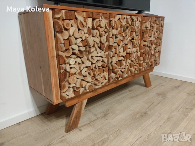 Шкаф с огледало акация, снимка 3 - Бюфети - 52793482