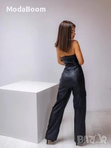 Черен дамски гащеризон , снимка 3 - Гащеризони - 48008895