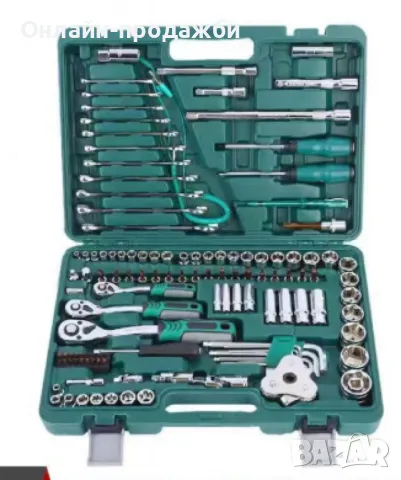 Комплект инструменти за ремонт на автомобил, 121 части