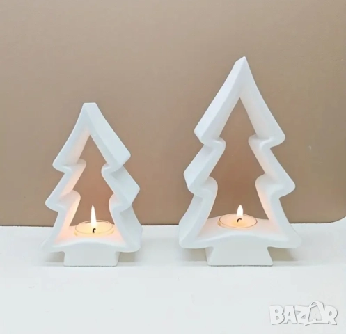 Молд елха свещник , снимка 2 - Форми - 51500509