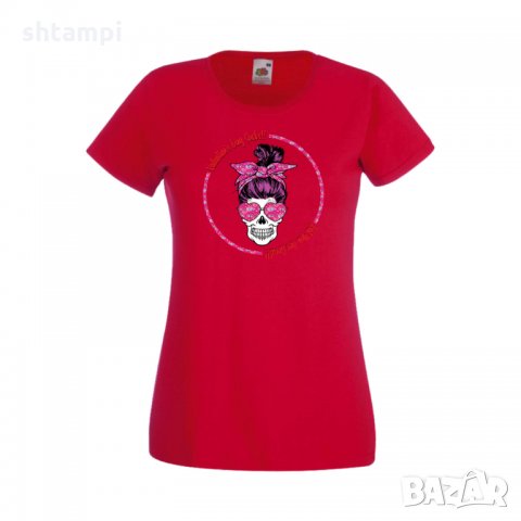 Дамска тениска Свети Валентин Skull Valentine's 8, снимка 7 - Тениски - 35582049