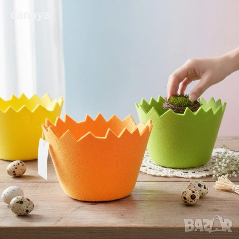 6506 Великденски панер за яйца декоративна кошничка, 15 см