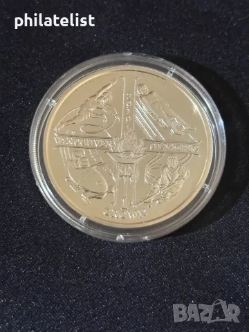 Остров Ман 2010 - 1 Crown - Зимни Олимпийски игри Ванкувър UNC, снимка 2 - Нумизматика и бонистика - 55941628