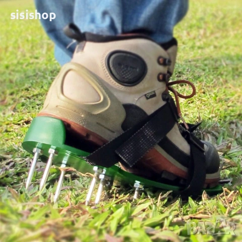 4910 Комплект обувки за аериране на морава с 26 метални шипа – универсален размер, снимка 7 - Други стоки за дома - 53906170