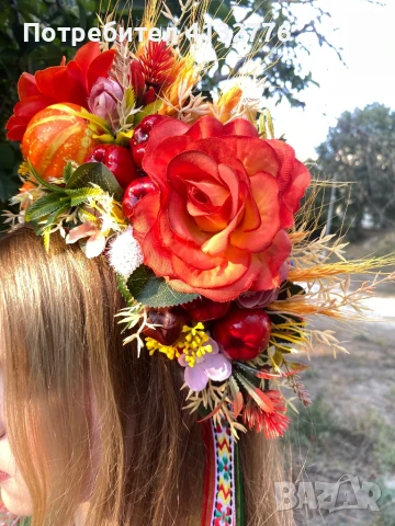 Диадема с цветя, снимка 3 - Аксесоари за коса - 50931218