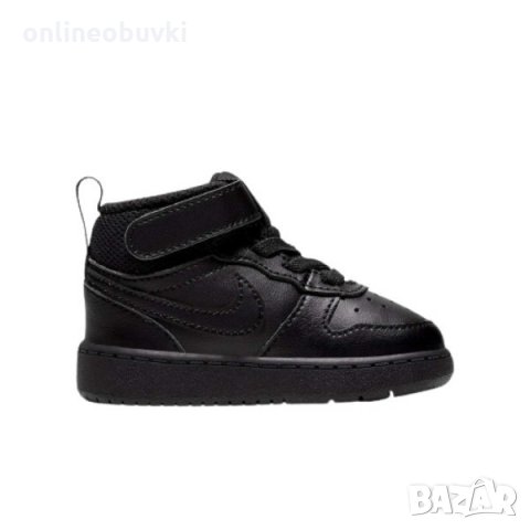 НАМАЛЕНИЕ!!!Високи бебешки спортни обувки NIKE COURT BOROUGH Черно, снимка 1 - Бебешки обувки - 34155922