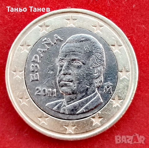 Една много странна Испанска монета от 1Евро 2011г., снимка 2 - Нумизматика и бонистика - 54240025