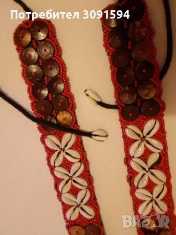  колан с черупки, дърво моден аксесоар от Тибет, снимка 5 - Други ценни предмети - 42807207
