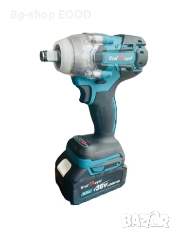 Акумулаторен гайковерт KraftRoyal 36V с 2 батерии, комплект с 25 аксесоара в куфар, снимка 4 - Други инструменти - 54090274