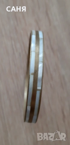 Месингови гривни, със седеф от70-80те години, снимка 4 - Антикварни и старинни предмети - 53145242