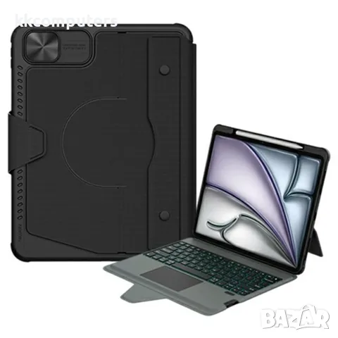 NILLKIN Bumper Combo Pro за iPad Air 13 (2026/2025/2024) Калъф с Отделяща се Bluetooth Клавиатура, Т