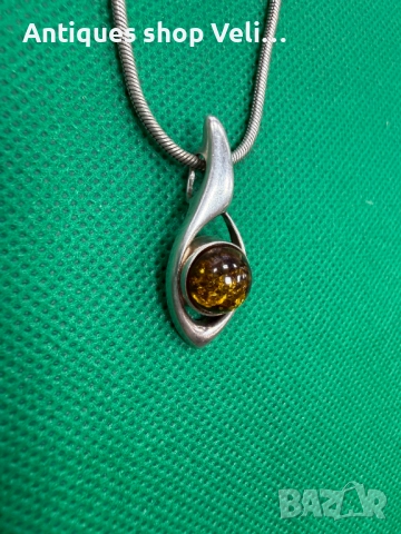 Сребърен синджира с висулка №7709 , снимка 3 - Колиета, медальони, синджири - 52721268