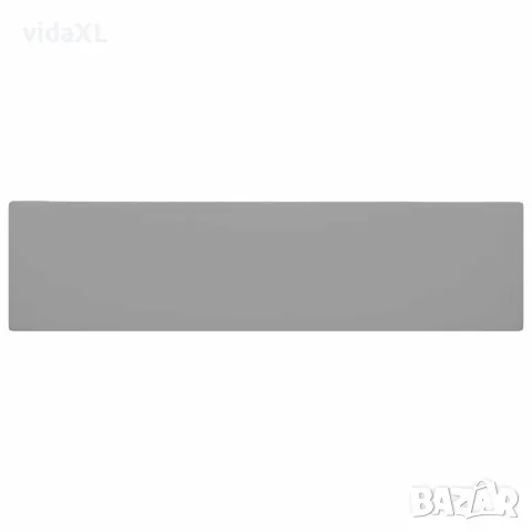 vidaXL Мивка за баня с преливник, керамична, светлосива, снимка 4 - Мивки - 56146122