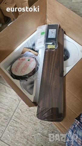 CJOY Безшумен таванен вентилатор с осветление 122 см и дистанционно управление, дървени 4 перки, снимка 9 - Вентилатори - 52566667