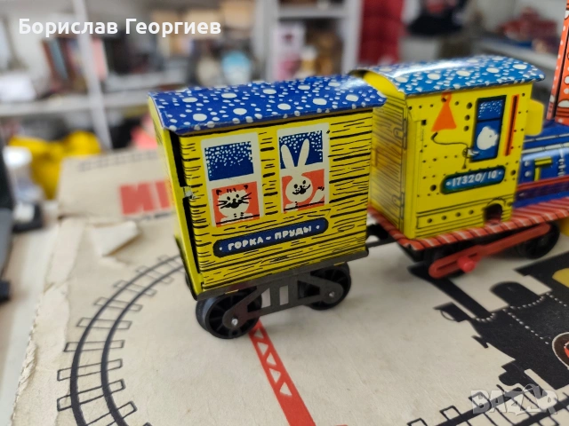 Руска механична играчка влак влакче 1977 г, снимка 9 - Колекции - 53958070