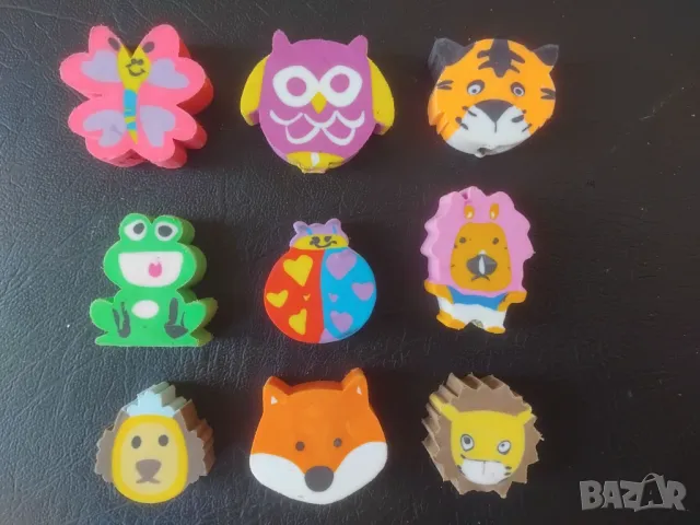 9 гумички за триене с възможност за поставяне на молив