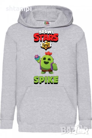 Детски Суитчър/Суитшърт Spike 1,Brawl Stars,Игра,Подарък,Изненада,Забавление,Рожден Ден, снимка 2 - Детски анцузи и суичери - 38316071