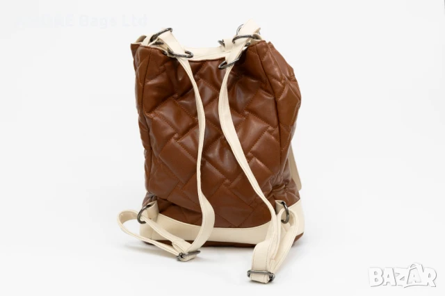 Спортно елегантна дамска раница AMORE Livia - Cream, снимка 4 - Раници - 50657205