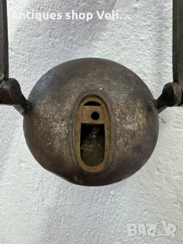 Стара маслена лампа №6893 , снимка 6 - Антикварни и старинни предмети - 50346438