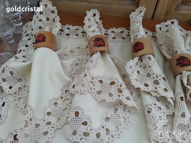 Текстилни салфетки за маса и салфетници , снимка 14 - Антикварни и старинни предмети - 37487548