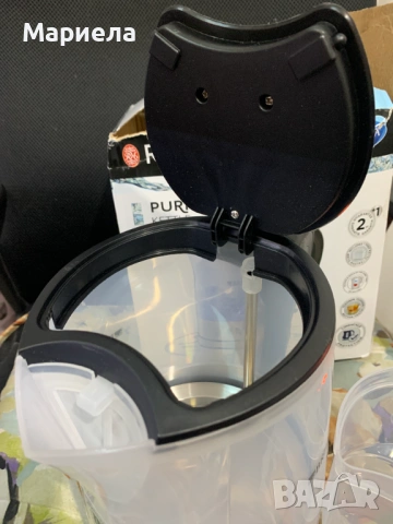 Кана за вода Russell Hobbs Purity 22850-70, 2200W, 1л, филтър Brita, синя светлина, снимка 13 - Кани - 53188343