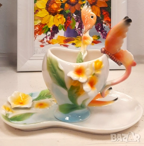 Чаши и комплекти за кафе от костен порцелан 🤩Черен Петък, Порцелан Y o L i S a до - 50 % , снимка 9 - Сервизи - 28394633